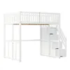 Flieks Lit superposé 140x200cm avec escalier de rangement, Voir les images du produit 8