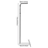 A diagram showing the dimensions of a freestanding coat rack. Voir les images du produit