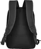 The back view of a black backpack is shown against a white background. Produktbild-Vorschau