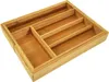 QUVIO Besteckfach Organizer Holz - Verstellbare Produktbild-Vorschau 4