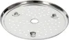 A close-up, top-down view of a round, perforated metal insert with a central hole and three raised supports. Produktbild-Vorschau