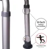 Close-up of a walker or similar mobility aid, highlighting adjustable height settings and non-slip feet. Produktbild-Vorschau