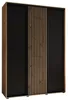 Šatní skříň BAYLIN 1 - 170/60 cm, dub artisan / černá / dub Náhled obrázku produktu 2