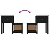 vidaXL Nachttisch Schwarz 79,5x38x65,5 cm Massivholz Kiefer Produktbild-Vorschau 6