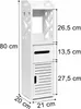 Stojící koupelnová skříňka jako vysoká skříňka 80 cm, Náhled obrázku produktu 7