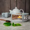 Stövchen Edelstahl Weiß mit Teelichthalter Teestövchen Produktbild-Vorschau 7