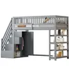 MODFU Hochbett 90x200cm mit Rausfallschutz, Etagenbett Produktbild-Vorschau 7