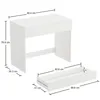 Schreibtisch Computertisch weiß matt - 90x50 cm mit Produktbild-Vorschau 6