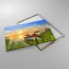Bild auf Leinwand - Leinwandbild - Boot See Sonnenuntergang Produktbild-Vorschau 2