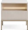 Nachttisch Lagos mit Metallfüßen in Farbton Cashmere + Produktbild-Vorschau 3