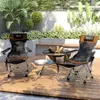 Lot de 2 chaises de camping pliables avec repose-pieds Voir les images du produit 8