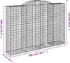 Gabionen mit Hochbogen 8 Stk. 300x50x200/220cm Verzinktes Produktbild-Vorschau 6