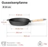 Premium Gusseisenpfanne 24 cm tief Induktion mit Produktbild-Vorschau 2
