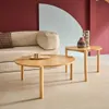 sweeek - 2er-Set runde Tische Holzlook - Natur Produktbild-Vorschau 3