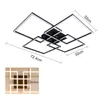 A modern, geometric LED ceiling light fixture with multiple square frames. Podgląd zdjęcia produktu