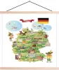 MuchoWow® Textilposter Illustrierte Karte von Deutschland Produktbild-Vorschau 1