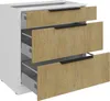 Küchen Unterschrank 80 cm CREMONA Eiche hell + weiß matt Produktbild-Vorschau 2