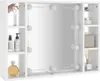 vidaXL Spiegelschrank mit LED Hochglanz-Weiß 76x15x55 cm Produktbild-Vorschau 5