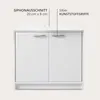 SMASH Badezimmer Waschbeckenunterschrank Weiß matt 63x55x29 Produktbild-Vorschau 5