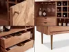 FineBuy Barschrank Akazie Massivholz 90cm Natur Weinregal Produktbild-Vorschau 5