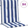 vidaXL Niedriglehner-Auflagen 4 Stk. Blau & Weiß Gestreift Produktbild-Vorschau 1