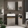 Vicco Badschrank Marelle, 30 x 67 cm mit Tür und offenem Produktbild-Vorschau 4