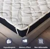 A close-up view of a mattress topper on a bed, with feature icons at the bottom. Náhľad obrázku produktu