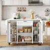 Isola da cucina Merax con piano di lavoro ribaltabile, Anteprima dell’immagine prodotto 11