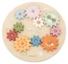 VIGA PolarB Holzzahnräder Montessori Lernpuzzle Bunt Produktbild-Vorschau 3