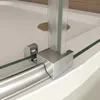 Close-up of a shower door mechanism, showing the roller and track system. Produktbild-Vorschau