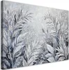 Leinwandbild Blätter Abstrakte Botanik 60x40 Feeby Silber Produktbild-Vorschau 1