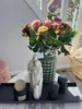 2474U Künstliche Rose Farbverlauf Grün-Lila 50 cm, edle Produktbild-Vorschau 5