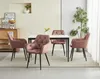 Chaise - Leobert - Jork - Velours Rose/Pieds Noirs Voir les images du produit 8