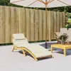 vidaXL Poťah na ležadlo krémový 186x58x4 cm Oxfordská Náhľad obrázku produktu 1