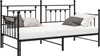 vidaXL Struttura letto divano letto Nero 90 x 190 cm Anteprima dell’immagine prodotto 1