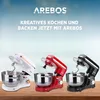 Kuchyňský robot AREBOS 1500W s 6l míchací mísou z nerezové Náhled obrázku produktu 11