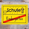 Zur Einschulung Metallschild XL in 21x28 cm mit Spruch Produktbild-Vorschau 2