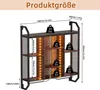Weinregal Schwebende Wandregal Mit LED-Licht, mit Produktbild-Vorschau 7