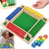 4-Spieler Shut The Box Holz Tisch Spiel Klassisch Produktbild-Vorschau 1