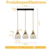 A diagram showing the dimensions of a pendant light fixture. Anteprima dell’immagine prodotto