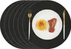Homcomodar Set de 6 Sets de Table Ronds Noir 34cm - Lavable Voir les images du produit 1