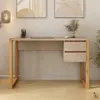 Schreibtisch BELINDA mit 2 Schubladen - Kaschmir/Eiche Produktbild-Vorschau 2