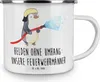 Mr. & Mrs. Panda Emaille Tasse Feuerwehrmann Helden - Weiß Produktbild-Vorschau 3