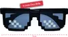 Oblique Unique Pixel Brille Spaßbrille Disco schwarz Retro Produktbild-Vorschau 2