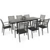 A dining set with a table and eight chairs, presented on a white background. Náhled obrázku produktu