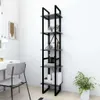 vidaXL Bücherregal 5 Fächer Grau 40x30x175 cm Holzwerkstoff Produktbild-Vorschau 1