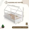 Crazy Pine Lit cabane avec tiroirs 80x160 cm - Lit d'enfant Voir les images du produit 3