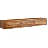 A wooden TV stand with three drawers against a white background. Produktbild-Vorschau