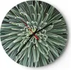 Wanduhr - Rund - Glasuhr - Agave Grün Pflanze - 30x30cm - Produktbild-Vorschau 1