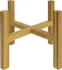 A wooden plant stand with four legs and a cross-shaped support structure. Produktbild-Vorschau